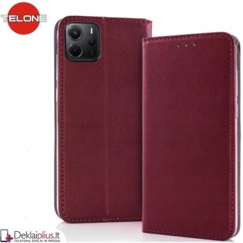 Telone atverčiamas dėklas - bordo spalvos (Xiaomi Redmi Note 14 4G) Telone atverčiamas dėklas - bordo spalvos (Xiaomi Redmi Note 14 4G)